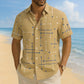 📢📢 ¡50% DE DESCUENTO !! ⏰ Camisa de botones de corte holgado con estampado geométrico para hombre