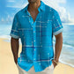 📢📢 ¡50% DE DESCUENTO !! ⏰ Camisa de botones de corte holgado con estampado geométrico para hombre