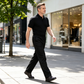 Pantalones casuales ajustados para hombre con cintura elástica