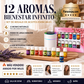🔥¡Oferta limitada con 50% de descuento! 🎁🌺¡El aroma fresco te levanta el ánimo! 🌷Juego de 12 aceites esenciales solubles en agua