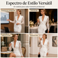 Vestido ajustado elegante para mujer con escote en V y mangas de encaje