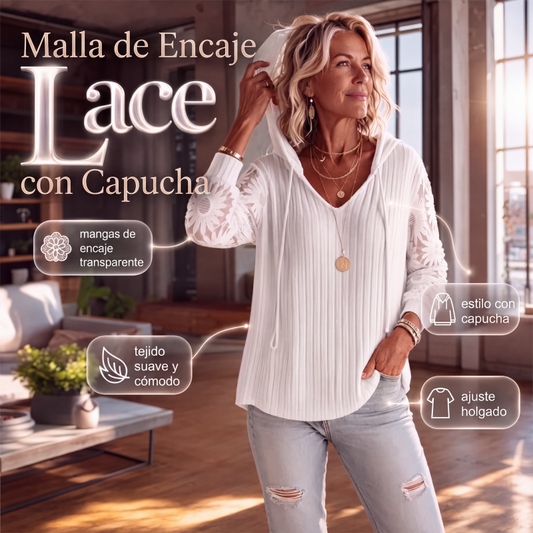 Jersey de punto con encaje elegante