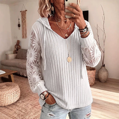 Jersey de punto con encaje elegante