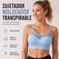 Sujetador deportivo push up de malla hueca para mujer