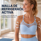 Sujetador deportivo push up de malla hueca para mujer