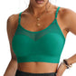 Sujetador deportivo push up de malla hueca para mujer