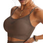 Sujetador deportivo push up de malla hueca para mujer