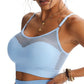 Sujetador deportivo push up de malla hueca para mujer