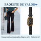 Jeans acampanados desgastados de talle alto para mujer