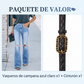 Jeans acampanados desgastados de talle alto para mujer
