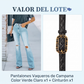 Jeans acampanados desgastados de talle alto para mujer