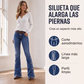 Jeans acampanados desgastados de talle alto para mujer
