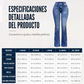 Jeans acampanados desgastados de talle alto para mujer