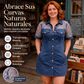 Vestido vaquero mini de encaje transparente para mujer de moda
