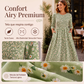 Vestido estampado floral con fruncidos para mujer