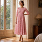 Vestido estampado floral con fruncidos para mujer