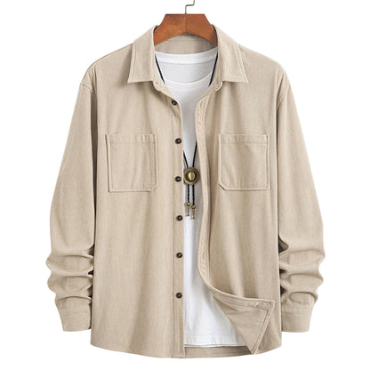 Chaquetas de camisa de pana casual para hombre