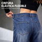 Pantalones vaqueros harem de cintura alta para mujer