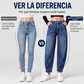 Pantalones vaqueros harem de cintura alta para mujer