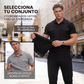 Conjunto de camiseta de manga corta y pantalones de punto gofre para hombre