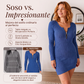 Vestido de punto acanalado con cremallera frontal para mujer
