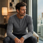 Camisa Henley ajustada para hombre
