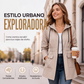 Chaqueta de lluvia impermeable con capucha para mujer