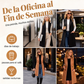 Chaqueta larga elegante sin mangas con frente abierto para mujer