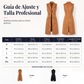 Chaqueta larga elegante sin mangas con frente abierto para mujer