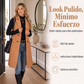 Chaqueta larga elegante sin mangas con frente abierto para mujer