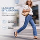 Vaqueros rectos elásticos casuales para mujer
