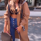 Sudadera larga con capucha para mujer