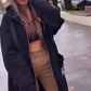 Sudadera larga con capucha para mujer
