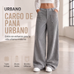 Pantalones de pierna ancha de corte relajado casual para mujer