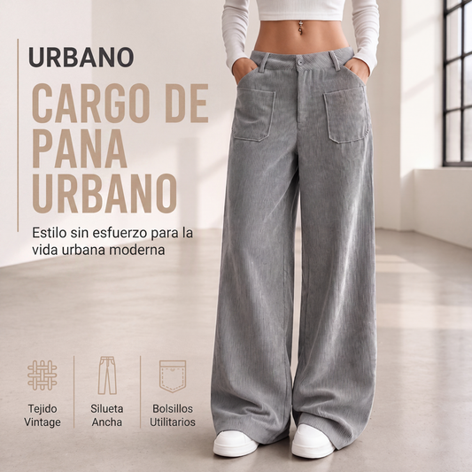Pantalones de pierna ancha de corte relajado casual para mujer