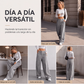 Pantalones de pierna ancha de corte relajado casual para mujer