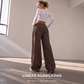 Pantalones de pierna ancha de corte relajado casual para mujer