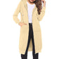 Sudadera con capucha de longitud media para mujer, cárdigan casual con cremallera y abrigos con bolsillos