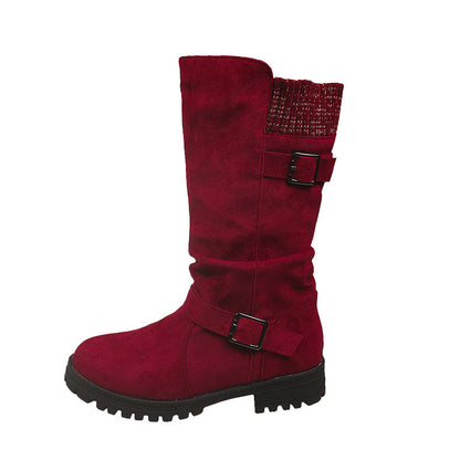 Botas holgadas hasta la mitad de la pantorrilla para mujer