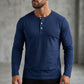 ⏰🔥 50% OFF! 👕✨ Camiseta Henley de Manga Larga para Hombre – Estilo Casual, Cómoda y Fácil de Combinar