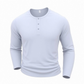 ⏰🔥 50% OFF! 👕✨ Camiseta Henley de Manga Larga para Hombre – Estilo Casual, Cómoda y Fácil de Combinar