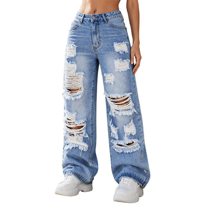 ⏰🔥 ¡OFERTA 50% OFF! 👖✨ Vaqueros Cargo de Pierna Ancha para Mujer – Estilo Streetwear, Tiro Alto y Silueta Estilizada