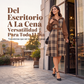 Vestido de mujer retro de cuadros con botones