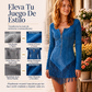 Vestido ajustado de mujer con media cremallera y flecos
