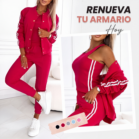 🏆50% DE DESCUENTO + ENVÍO GRATIS🚚 Conjunto de 3 piezas: comodidad informal, estilo desenfadado