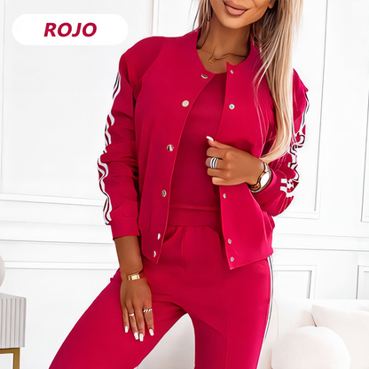 🏆Éxito de ventas🏆👚 Conjunto de 3 piezas: comodidad informal, estilo desenfadado