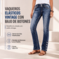 Pantalones vaqueros elásticos de corte ajustado para mujer