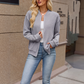 Chaqueta de béisbol de punto informal para mujer
