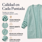 Cárdigan de punto abierto informal para mujer