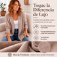 Cárdigan de punto abierto informal para mujer